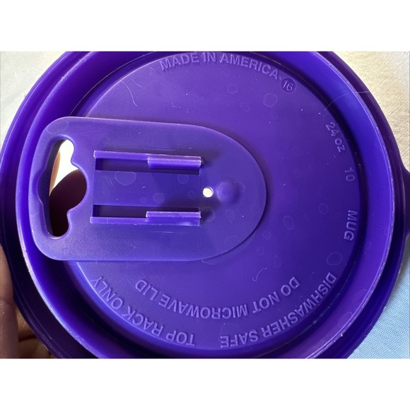 Life is Good Daisy Tervis Tumbler Insulated Hot or Cold 24oz.  Purple Top - Picture 10 of 10